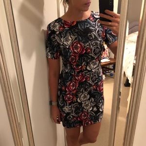 French Connection Rose Print Dress Sz 10
